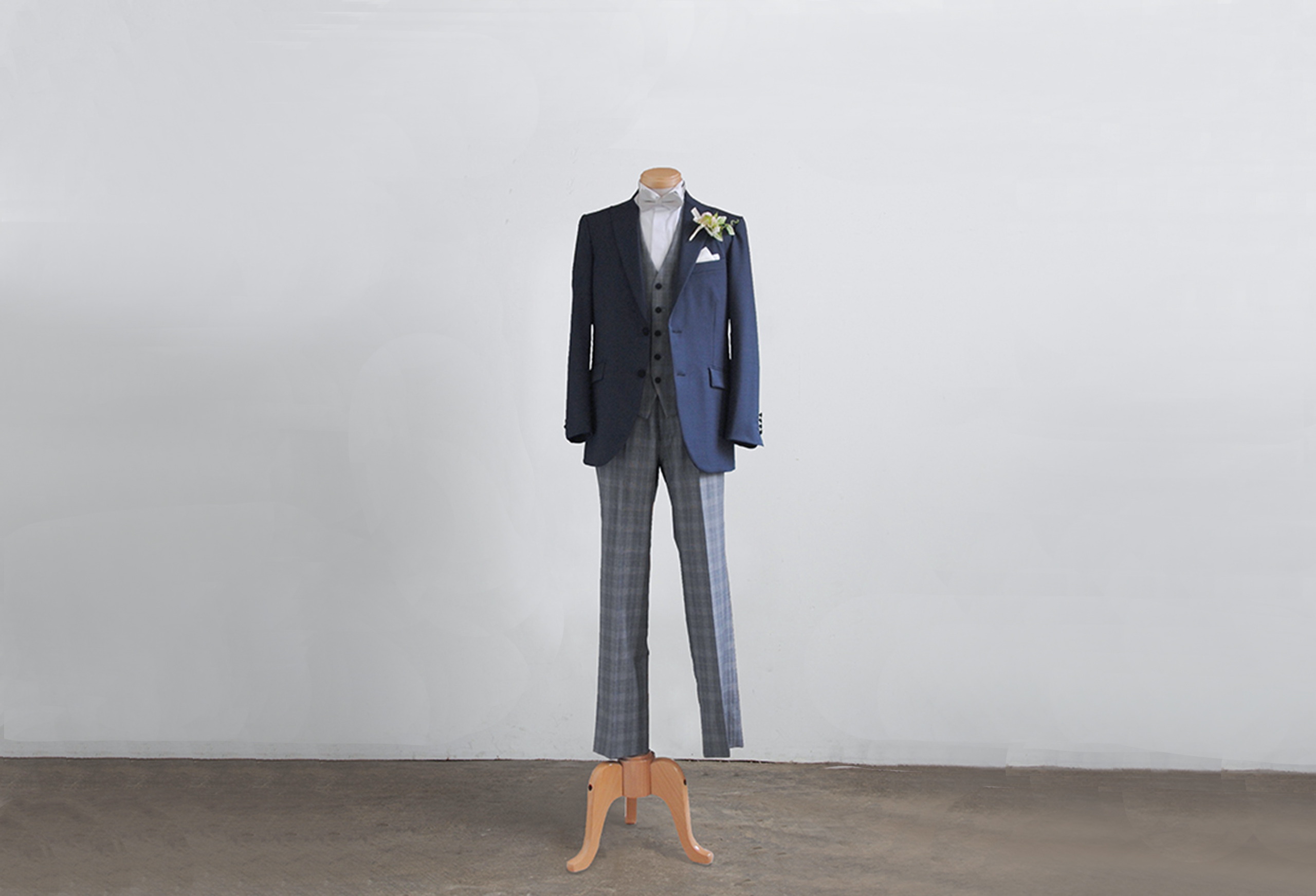 navy & glen check tuxedo