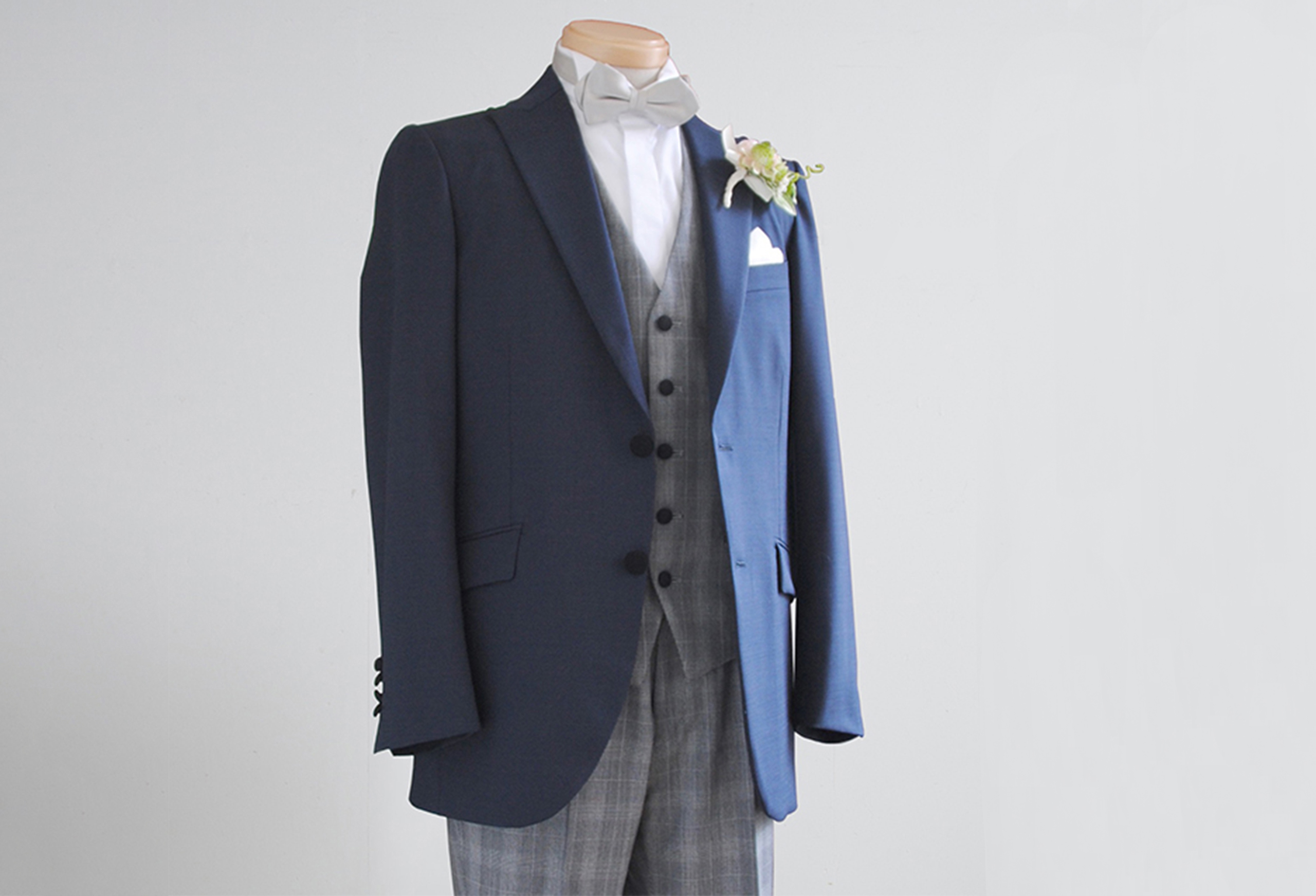 navy & glen check tuxedo