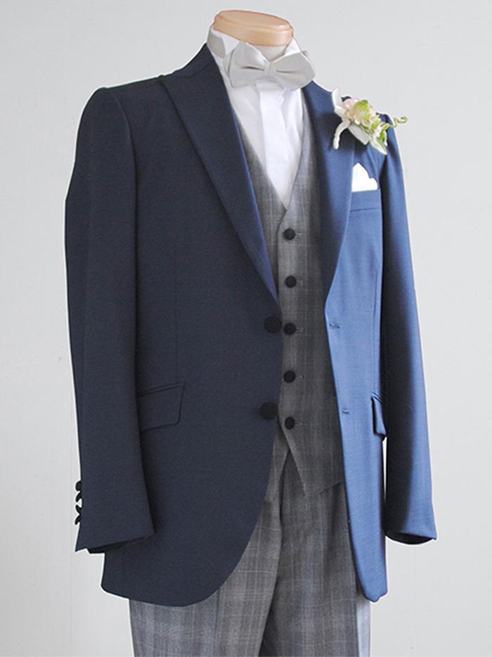 navy & glen check tuxedo